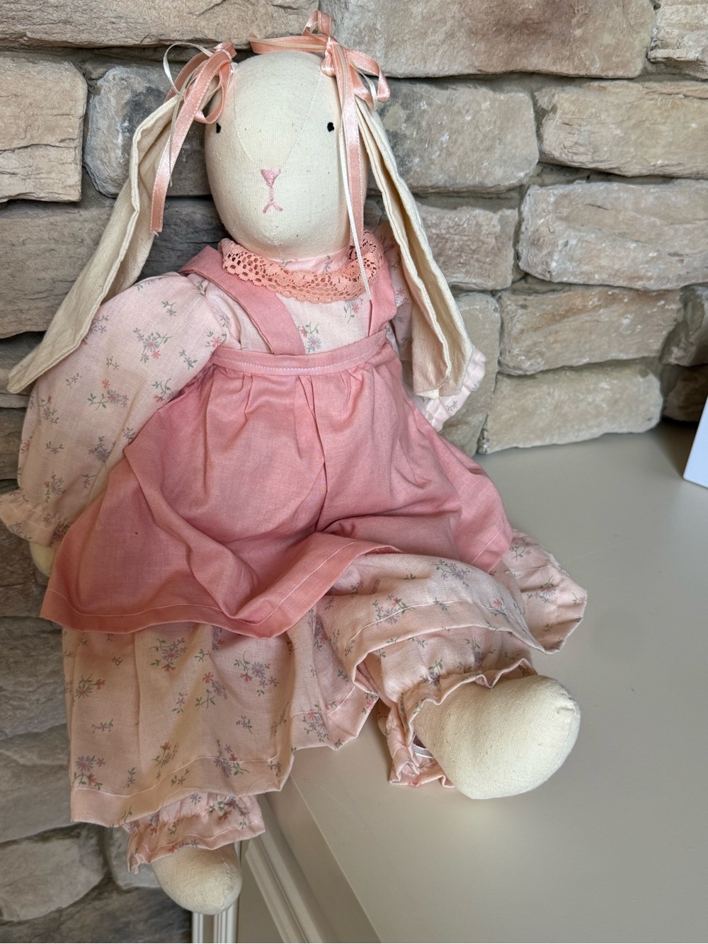 Vintage handmade stuffed bunny doll - 20”
handmade stuffed bunny doll - 20”